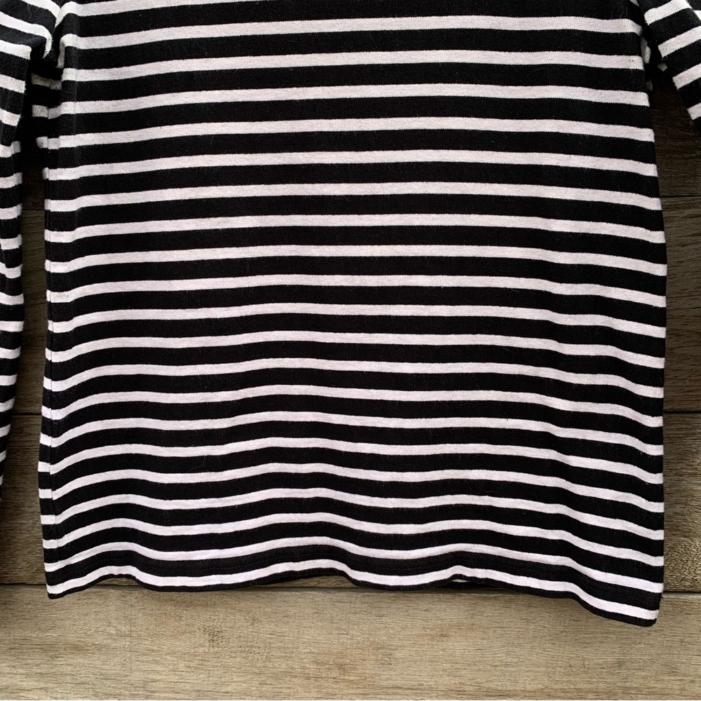 Rebecca Minkoff Top Tee Womens S Talia Breton Striped Puff Sleeve Cotton Preppy - Picture 6 of 16